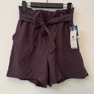NWT! Apana Purple Paper Bag Shorts with Pockets - Size Small
